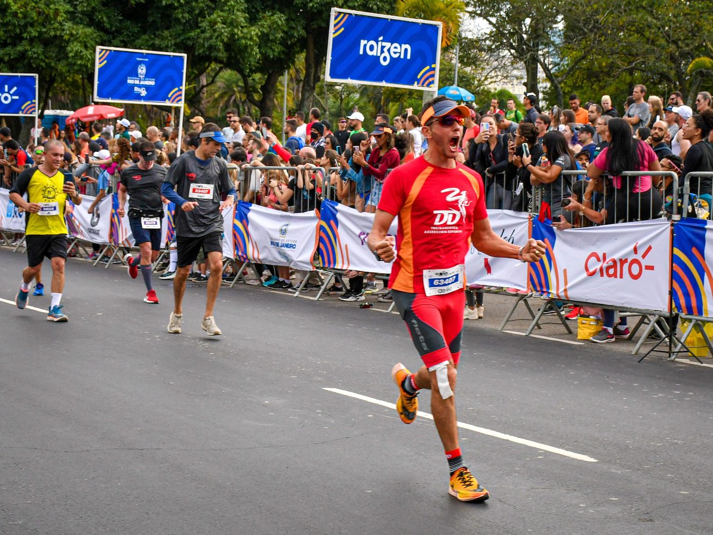 Atleta da DD Treinamento durante a chegada de uma prova
